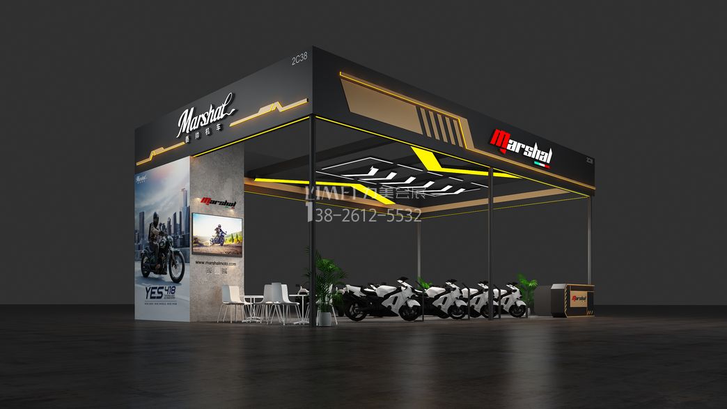 2025广州采购交易会展台设计搭建案例-香帅机车